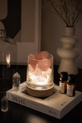 Crystal Aroma Diffuser Stone with Night Light | Essential Oil Gift Set