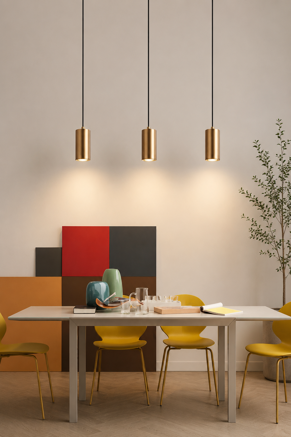Minimalist Triple Pendant Light