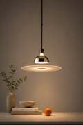 Halo Disc Pendant Light | Modern Black Designer Suspension Lamp