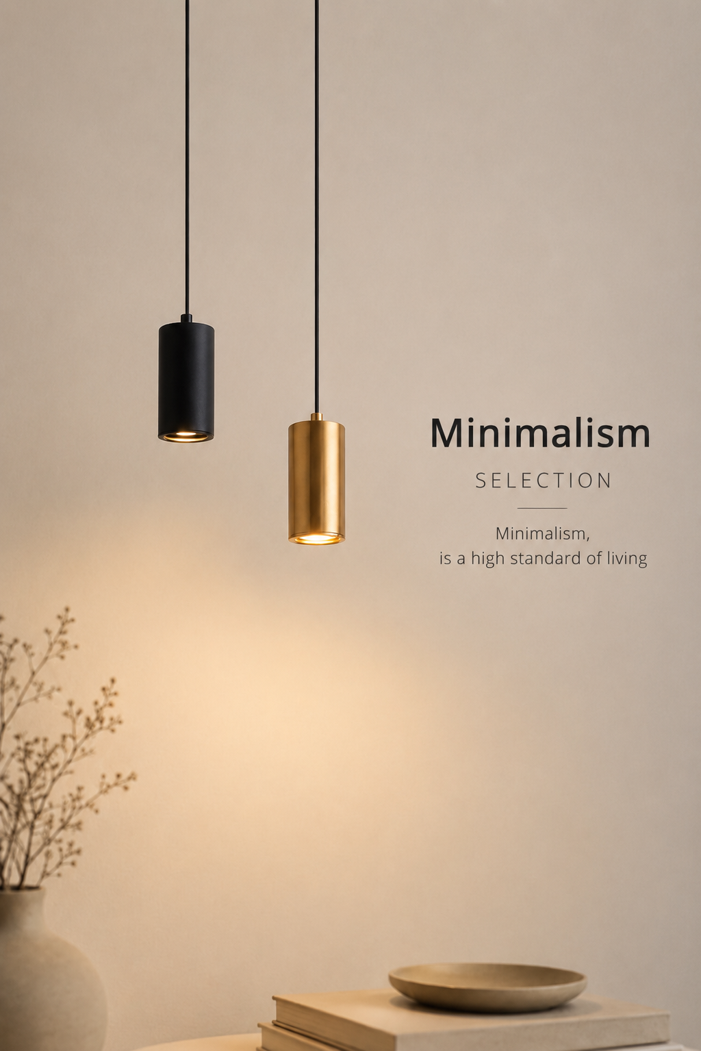 Minimalist Triple Pendant Light