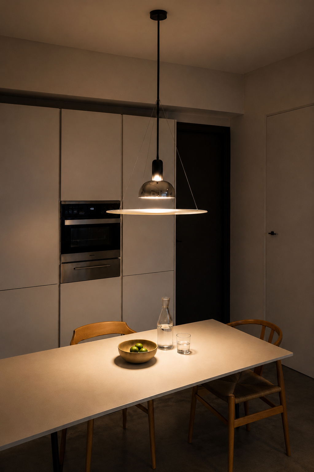 Halo Disc Pendant Light | Modern Black Designer Suspension Lamp