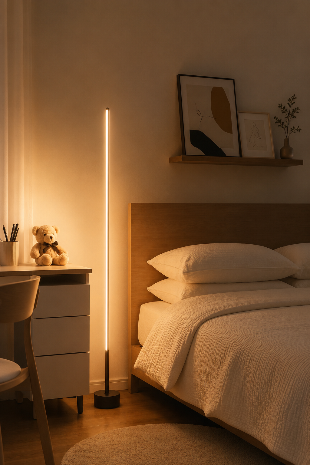 Modern LED Floor Lamp for Living Room & Bedroom