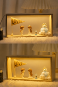 Couple Wooden Frame Night Light