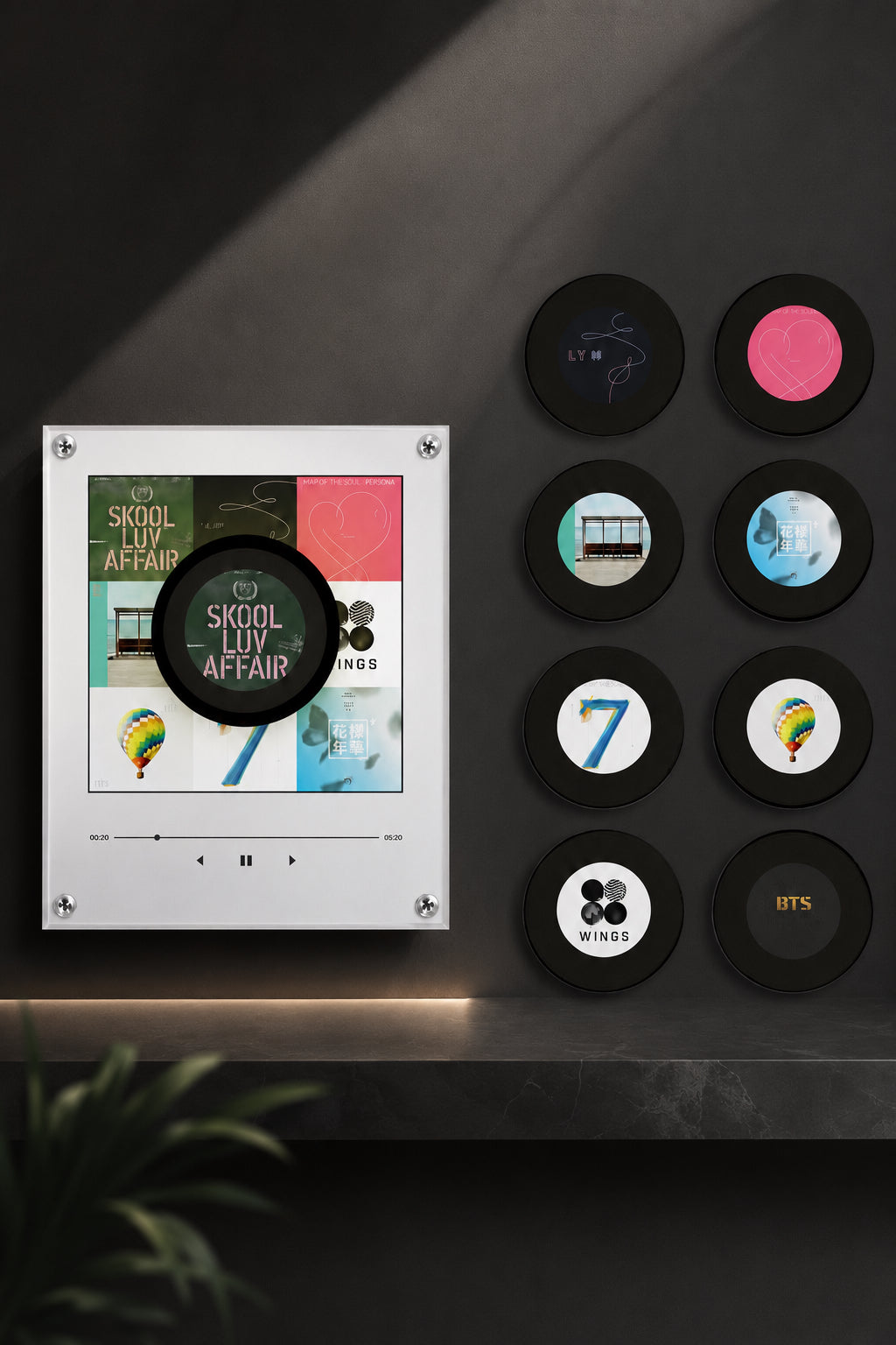 BTS NFC Spinning Vinyl Night Light